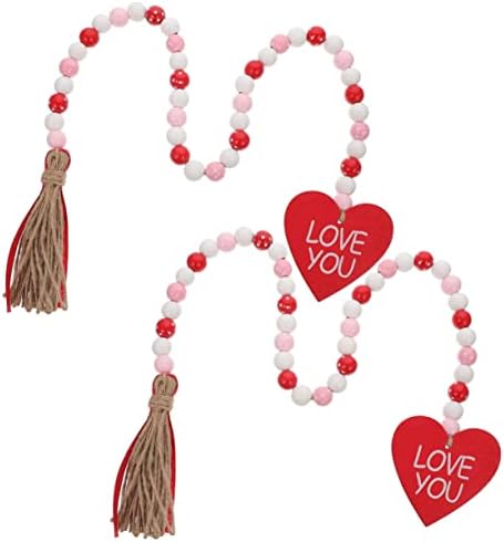 Homoyoyo 10 PCS Valentinovo privjesak dekor Dekor predmeti u obliku vijenaca u zatvorenom vijencu ljubavnu znak drveni vijenac okrugle