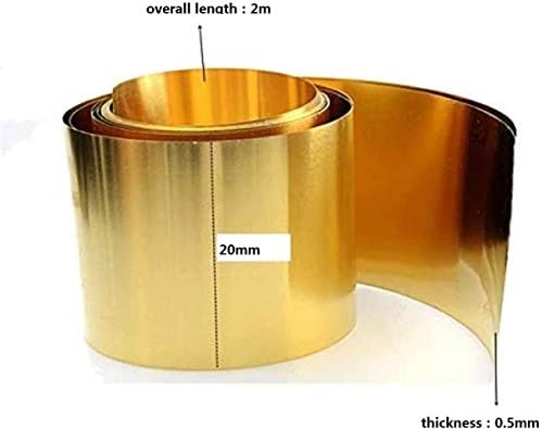 Mesingana ploča 962 tanka metalna ploča od mesinga bakreni lim za obradu metala, debljina: 0,5 mm duljina: 2 m, širina: 20 mm metalna
