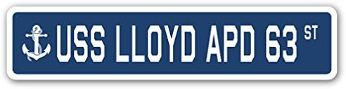 USS Lloyd APD 63 Ulični potpis američke mornaričke brodove veteran mornarski poklon