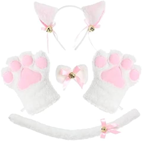 Cat cosplay Set plišane mačke uši s ogrlicom i repom za Halloween božićna zabava