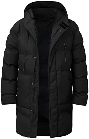 Xxbr tunika dolje jakne za mušku, zimska pamučna topla kaput srednje duljine duge kaputa s kapuljačama s kapuljačom