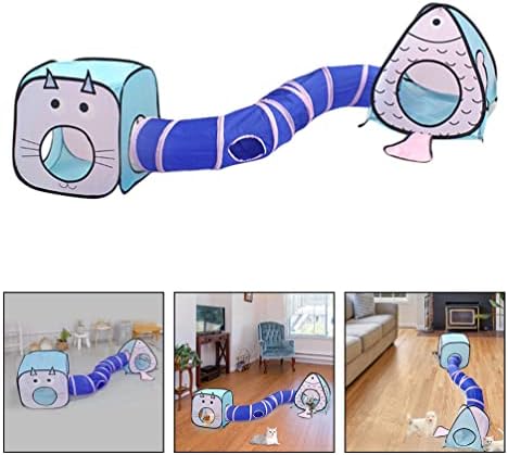 Ipetboom mačiće igračke mačiće igračke mačiće mačje igračka tunele kocke snop: interaktivni srušeni mačji šator igračka za preklopne
