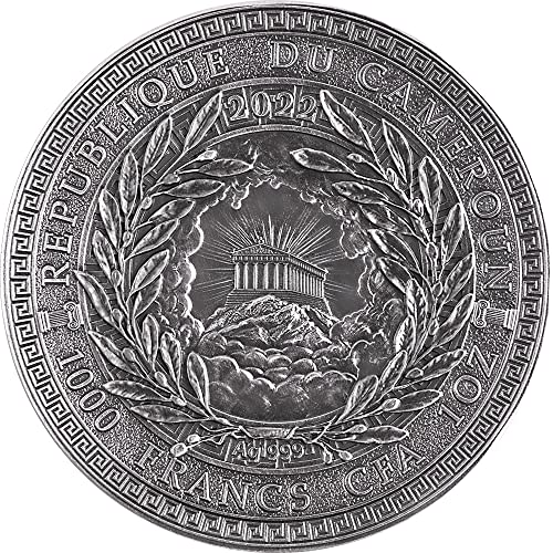 2022 de velika grčka mitologija Powercoin Kiklops 1 oz srebrni novčić 1000 franaka Kamerun 2022 Antique Finish