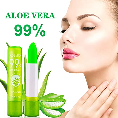_ 3pcs Aloe Vera balzam za usne čarobni štapić za promjenu boje usana na temperaturi dugotrajna hidratantna šminka Za usne za žene