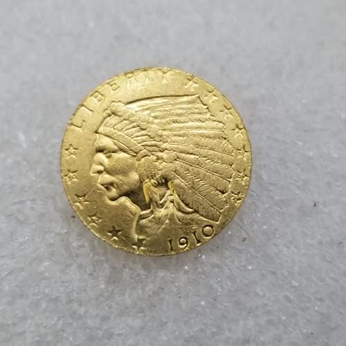Kocreat Kopija 1910. Indijski glava Eagle Gold Coin 2 1/2 dolara-Replica USA SUVENIR COIN LOCKER COINBO HOBO COIN COIN MORGAN DOLLAR