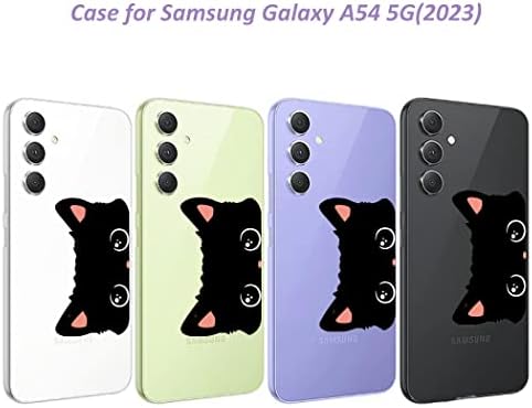 FTONGLOGY za Samsung Galaxy A54 5G CASE: Clear Cvjetni cvjetni cvjetni dizajn za djevojčice Slim Fit Air Buffer Soft TPU BUMPER SOCK