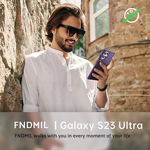 Fndmil prozirni mat za Samsung Galaxy S23 ultra futrola [Anti-Fingerprints] [Čvrsta zaštita] Tvrdo zaštitno od šoka s svilenim silikonskim