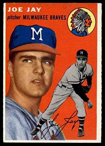 1954. Topps 141 Joey Jay Milwaukee Braves Dean's Cards 5 - Ex Braves
