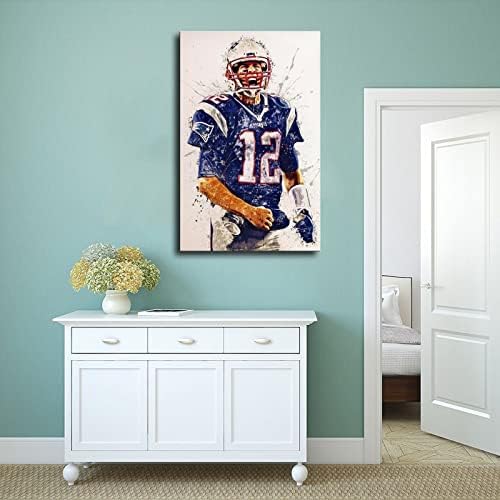 Zvjezdani sportski plakat Tom Brady platno plakat zidna umjetnička pripremna soba Dekor Slike za uređenje spavaće sobe za spavaću sobu