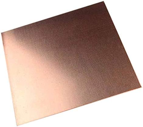 Havefun metalni bakreni folija bakreni lim bakreni metalni list folija, 4 mm x 100 mm x 150 mm mesingana ploča