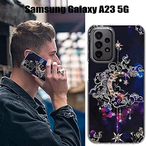 Za Samsung A23 5G futrola, galaksija A23 5g, zaštitni zaslon od kaljenog staklenog zaslona, ​​zaštitni kap zaštitni udar 2 u 1 hibridnom