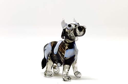 Sansukjai krave malene figurice ručno ispuhane boja staklene umjetnosti životinje kolekcionarski poklon home dekor, crno bijela