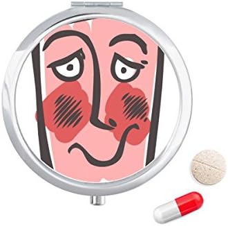 Sramežljiva apstraktna skica lica sretna tableta kućišta džepni lijek za skladištenje spremnika spremnik