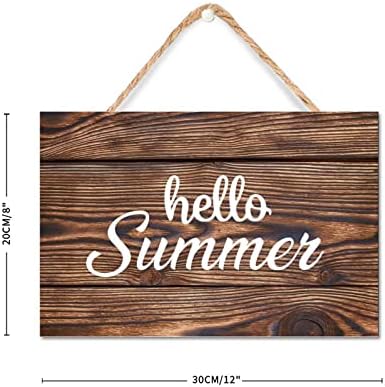 Pozdrav ljetni drveni natpis Farmhouse Style 8x12in ručno izrađeni drveni znak Inspirativni poklon ideja drva ručno izrađeni natpis