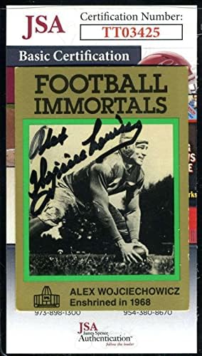 Alex Wojciechowicz JSA Coa potpisao je 1985-88 Nogometni besmrtni autogram - Autografirani nogomet