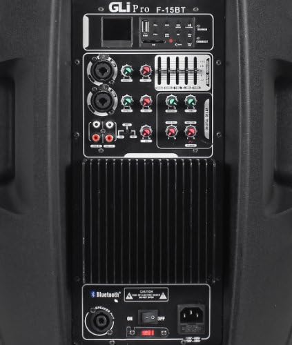 GLI PRO F-15BT 15 Aktivni/ pogon DJ zvučnika 3000 W/ Bluetooth + SD F15BT