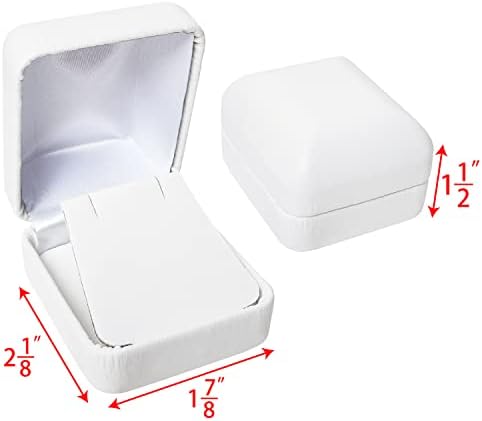 Metalna kutija za naušnice od 2 komada presvučena klasičnom PU kožom kutija za naušnice /privjeske poklon kutija za nakit organizator