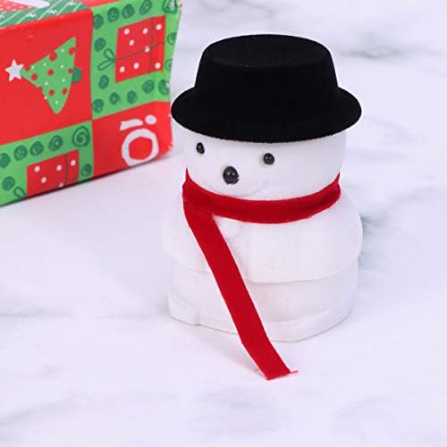 Božićni ukras bijela i crna kutija za nakit sa snjegovićem kreativna ogrlica spremnik za naušnice božićna kutija za pakiranje flanel