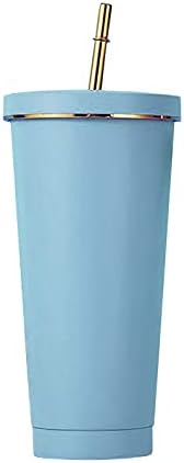 Blmiede Double sloj nehrđajućeg čelika prijenosna i izolacijska čaša kreativna šalica slame trajna boja 750 ml staklena posuđa