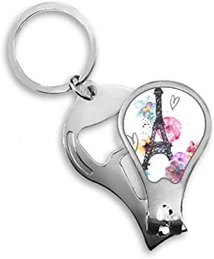 Eiffel Tower u obliku srca u obliku srca France Frapernail Clipper Otvarač otvarača ključeva Ključni lanac
