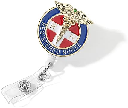 Registrirana medicinska sestra značka kolut za uvlačenje držač značke u obliku srca slatka Medicinska Sestra značka kolut s kopčom