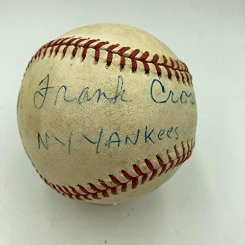 Frank Crosetti New York Yankees 1932-1968 Potpisao bejzbol američke lige JSA - Autografirani bejzbol