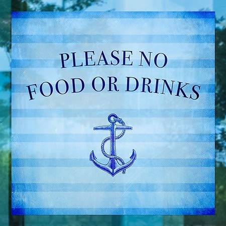 CGSIGNLAB | Molim vas bez hrane ili pića -nautskih pruga Stiska prozora | 5 x5