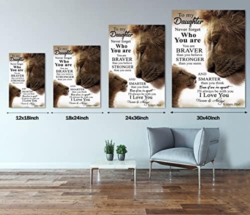 Mojoj kćeri plakat lavova otac i kćer inspirativni citati umjetnički plakati i otisci kućni zidni dekor hd tisak za djecu spavaće sobe