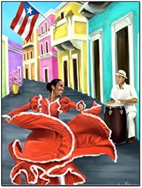 Hispanična baština Mjesec plakata zidna umjetnost estetski plakat Portorikanski tradicionalni plesni platno plakat spavaće sobe dekor