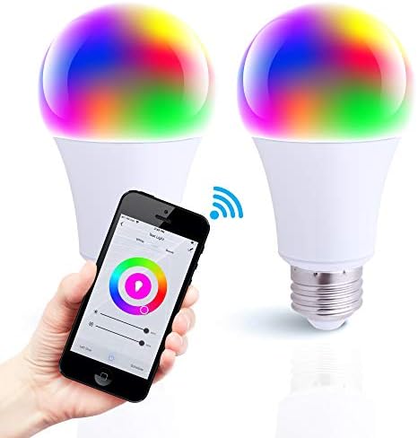 Wi-Fi lampa Asencia FG-03875, čija se boja mijenja RGBW kompatibilna s Alexa i Google Home Assistant A19 E26 Base Smart LED Light,