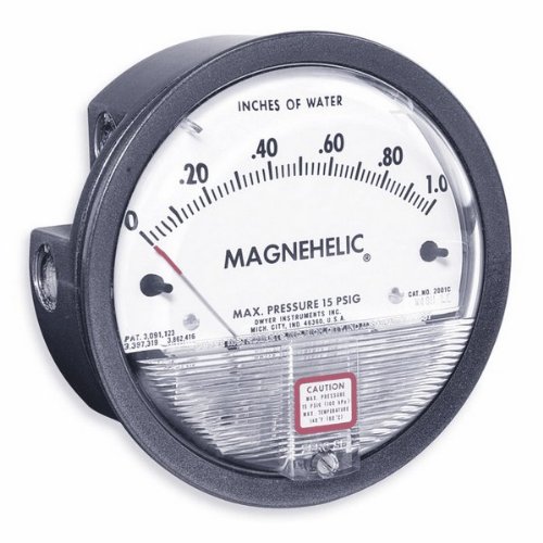 Dwyer-6806202 2000-00 Magnehelični diferencijalni mjerač tlaka, 2000: 0-0.25 WC