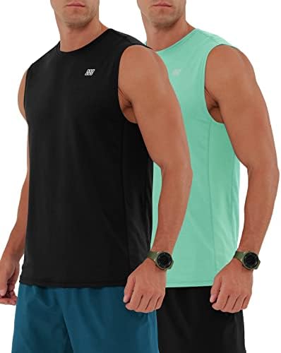 Ododos muške mišićne košulje UPF 50+ Brzi za vježbanje bez rukava, tenk za vježbanje u teretani