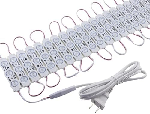 2 2 pakiranja žičanih konektora s utikačem za 110V 2835 3 bijela LED modula za osvjetljenje zaslona za reklamne natpise