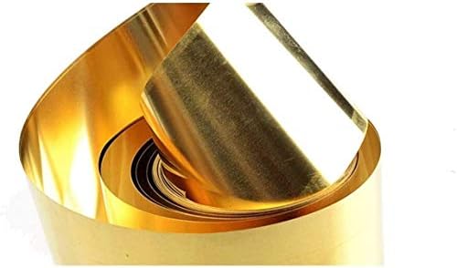 Metalna bakrena folija 962 tanka metalna ploča od mesinga bakreni lim za obradu metala, debljina: 0,2 mm duljina: 5 m, širina: 10 mm