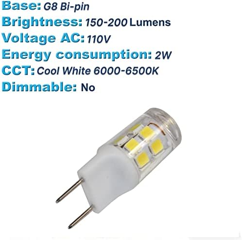 4 - 8 dva pina 17 LED žarulja 2835 hladno bijela za iznad mikrovalne pećnice