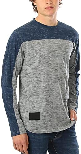 Zimego muška košulja za vrat dugih rukava - majica za zakrivljenu kapljicu tanke boje zakrivljene boje