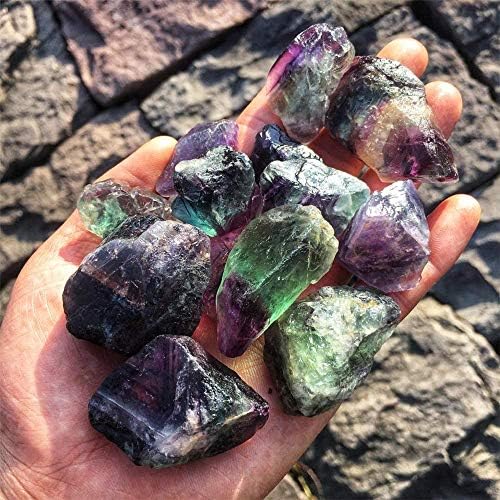 Simurg sirovog fluoritskog kamena 1lb '' 'A' 'Rainbow Fluorit Fluory Fluorit Grubi kristal - Zelene fluoritske stijene za kablove,
