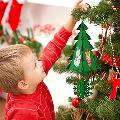 Privjesak za božićno drvce Atmosfera Netkani božićni ukras Troje- Božićni kreativni ukrasi Dekor Home Personalizirano stakleno srce