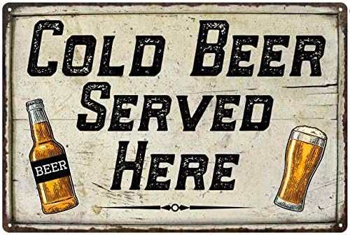 Poslužuje hladno pivo znak Bar Pub Konoba smiješni natpisi Vintage rustikalni dekor zidna umjetnost limena ploča za tate i mame alkoholni