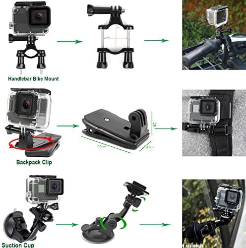 Gurmoir nadograđeni komplet za akcijske kamere za DJI OSMO Action 3/Insta360 x3/Akaso/GoPro heroj 11 10 9 8 7 6 5 4 3/GoPro Max