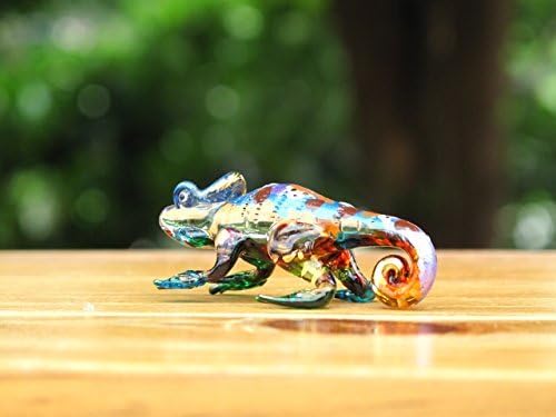 Ručno izrađena iguana Art Stakleni gmazovi podmazani životinjsku figuricu - br.2