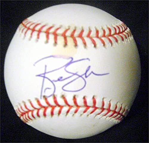 Skladište autografa 626898 BEN SHEETS Autografirani bejzbol - kondicijska žuta pjegava OMLB MIL BREWERS All Star