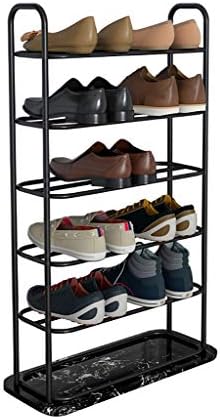 Stalak za cipele, 6 slojeva teških metalnih nosača za cipele, pogodan za ulaz, hodnik, hodnik, drži do 12 parova 50 cm x 22cm x 83cm