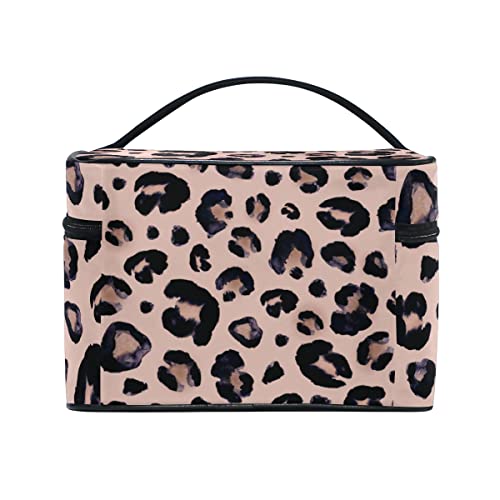 Torbe za šminkanje ružičaste crne leopard organizator šminke s toaletnim vrećama s patentnim zatvaračem kozmetičke torbe vlakove torbe