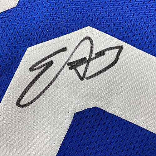 Autografirani/potpisani Edgerrin James Indianapolis Blue nogometni dres JSA CoA