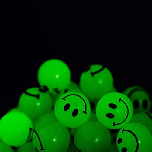 Volumetrijski baloni svijetle u mraku-promjer 144 kom, visoka sposobnost skakanja, male gumene kuglice za djecu s nasmiješenim licem,