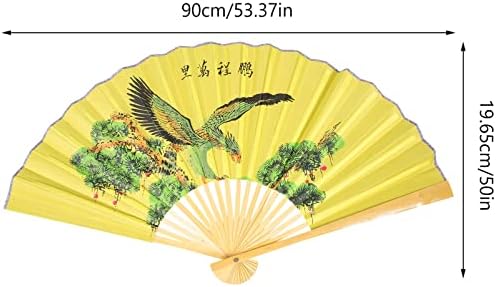 Yardwe Vintage uzorak sklopivi ventilator kineskog stila zidni naklonili ventilator bambus ventilator