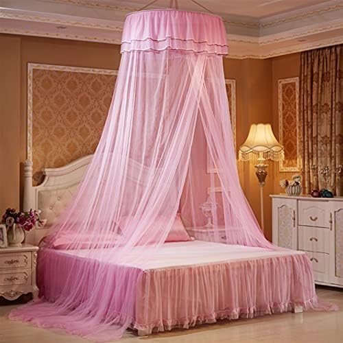 ; Viseća kupolasta mreža protiv komaraca za bračni krevet princeza djevojka mreža protiv insekata okrugle zavjese nadstrešnica čipkasta